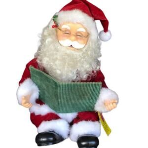 Animated Story Telling Santa Doll Figure 12" Holiday Time NOT Working READ